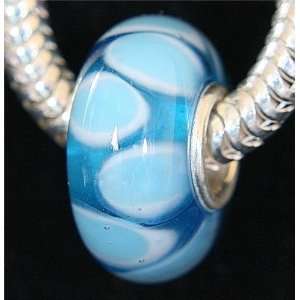   Glass Bead Charm Unthreaded Fits Pandora Bracelets 
