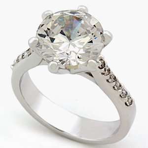 Engagement style ring, made with AAA grade imitation diamond (Cubic 