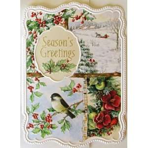  Christmas Seasons Greeting Card Winter Scenes Health 