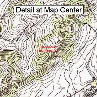 USGS Topographic Quadrangle Map   Bloomsbury, New Jersey (Folded 