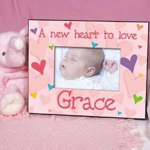 New Baby Shes All Heart Personalized Printed Frame 