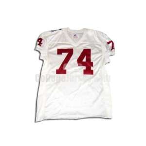  White No. 74 Team Issued Stanford Starter Football Jersey 