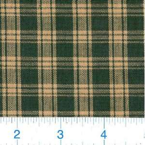  45 Wide Regular Plaid Green/Natural Fabric By The Yard 
