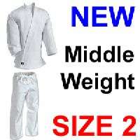 Karate Uniform SIZE 2 WHITE 8oz Century Martial Art Gi  
