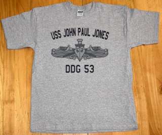 US USN Navy USS John Paul Jones DDG 53 T Shirt  
