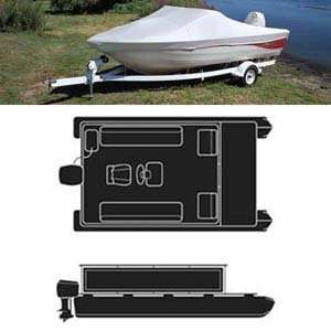  Pontoon Boat Cover Green/Gray / 17   20  Max Beam Width 