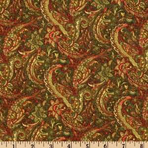  45 Wide Virginia Robertson 2008 Paisley Brown Fabric By 