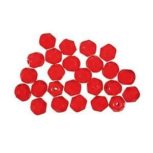  Czech Fire Polished Glass Opaque Red Round 6mm Beads Arts 