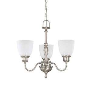 Satco Products Inc 60/2773 Bella   3 Light Chandelier w/ Frosted Linen 