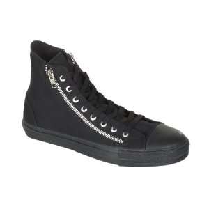  DEMONIA DEVIANT 106 Black Canvas Sneakers 