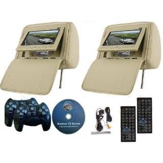  Headrest 7 LCD Car Monitors with Region Free DVD player 
