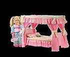    Ruffled Canopy Bed fits AMERICAN GIRL doll or 18 inch   NEW
