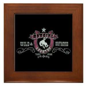  Framed Tile Cowgirl Country Wild and Untamed Everything 