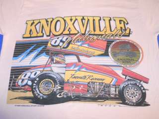vintage KNOXVILLE NATIONALS 29TH IOWA SPRINT CAR RACING 1989 PINK t 