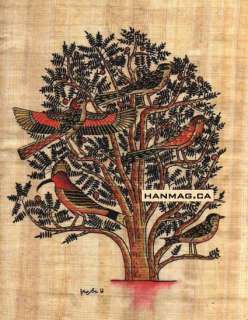 Egyptian Papyrus Art Painting   Tree of Life #92  