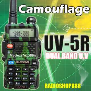 Dual Band U.V BAOFENG UV 5R Camouflage FM 65 108MHZ NEW  