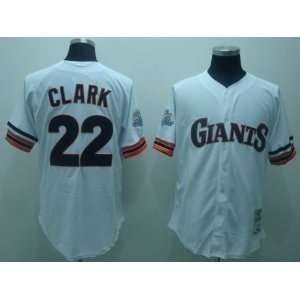   Francisco Giants 22 Clark White Throwback Jersey