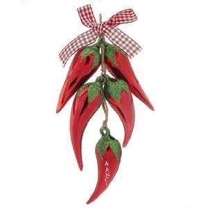  Personalized Chili Peppers Christmas Ornament