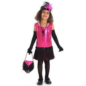  Pink Flapper with Beads Child Costume Size 6 Small Toys 