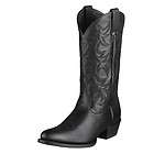 Ariat Western Boots Mens Heritage R Toe Cowboy Black Deertan 10002218