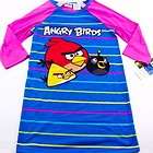 ANGRY BIRDS Girls Pajamas NIGHTGOWN Sz M 7/8 L 10/12 Pink Blue PJs NWT