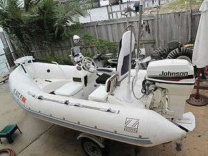 Zodiac YL 380 DL Inflatable With Trailer and Custom Parts Zodiac YL 