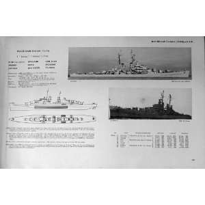   1953 54 Battle Ships Northampton Mitscher Juneau Navy
