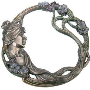  Art Nouveau   Colette Mirror Collectible Woman Decoration Model 