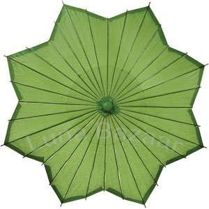 Grass Green Star 33 Inch Paper Parasol 
