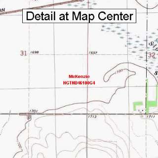 USGS Topographic Quadrangle Map   McKenzie, North Dakota (Folded 