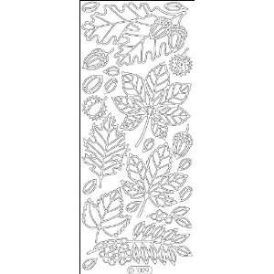   Fall Leaves Peel Off Stickers 4x9 Sheet Silver Electronics