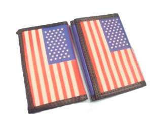 Two American Flag Mens/boys Wallets with Chain  