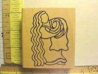 WOMAN HOLDING BABY INDIAN? SPIRIT mounted rubber stamp  