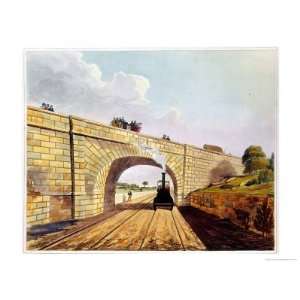 Rainhill Bridge, Plate 12 from Liverpool and Manchester Railway 