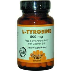  L Tyrosine 500mg 50 Tablets