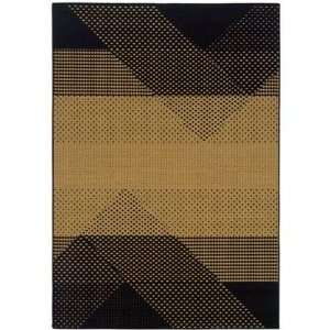  Lanai Geometric Beige / Black Contemporary Rug Size Round 