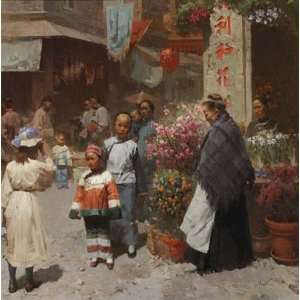  Mian Situ   Chinese Flower Shop, San Francisco 1904 Canvas 