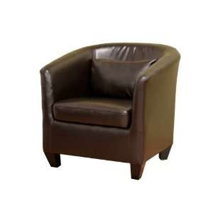 Upholstery Accent Club Chair Sofa   Dark Brown Finish 
