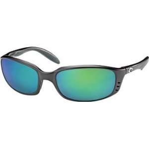 Costa Del Mar Brine Matte Black/Costa 400 Green Mirror Sunglasses 