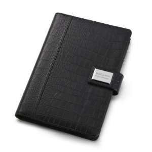  Personalized Black Croc 9 X 6 Padfolio Gift Office 