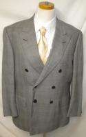 NWT NEW OXXFORD CLOTHES Gray Double Breasted Suit 44 R Super 150s 