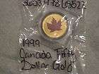 1999 5 CANADA GOLD MAPLE LEAF 9999 GOLD COINS BU  