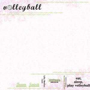 Volleyball Play Scrapbook Paper