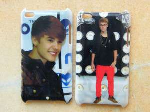 2PCS Justin Bieber hard Case Cover for iPod Touch 4th with free 