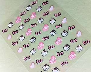 Nail Art 3D Sticker Glitter Decal Hello Kitty 54 pcs ON SALE  