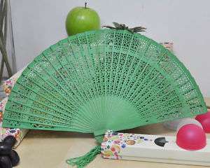 Lot of 6 fruity Wooden Hand Fans Wedding (pick color)♡  