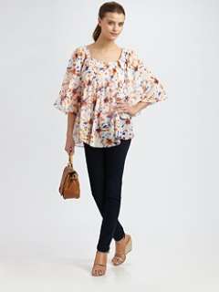 Milly   Firework Print Silk Blouse