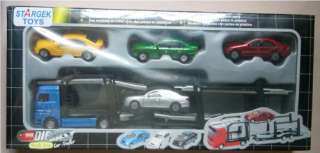 Dickie Diecast Truck Stop Car Trailer 5 in 1 Set A  