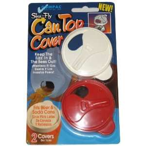  Compac Can Top Cover, Red/White, 2 Count (Pack of 6 