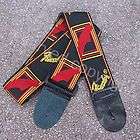 Fashionable Fender Black & Red &Yellow Classic Vintage Guitar Strap 